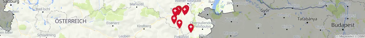 Kartenansicht für Apotheken-Notdienste in der Nähe von Krumbach (Wiener Neustadt (Land), Niederösterreich)